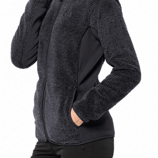 Джемпер женский Jack Wolfskin Pine Leaf Jacket Women ebony stripes