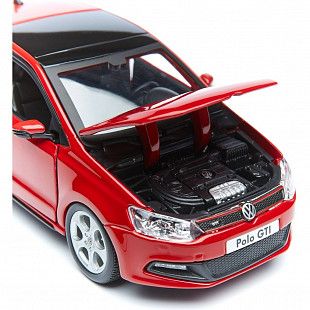 Модель автомобиля Bburago 1:24 Volkswagen Polo GTI Mark 5 (18-21059) red