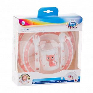 Детский обеденный набор Canpol babies 12м+ (4/401_pin) pink
