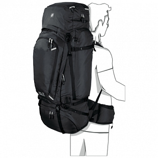 Походный рюкзак Jack Wolfskin Denali 75 Men phantom 2008441-6350
