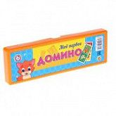 Домино пластиковое в пластиковом футляре Мое первое домино ИН-0280