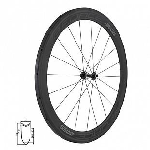 Колесо переднее Force Team Carbon 55 70415