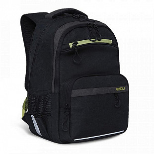 Рюкзак школьный GRIZZLY RB-154-3 /2 black/light green