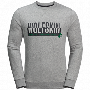 Пуловер мужский Jack Wolfskin Slogan Sweatshirt M light grey