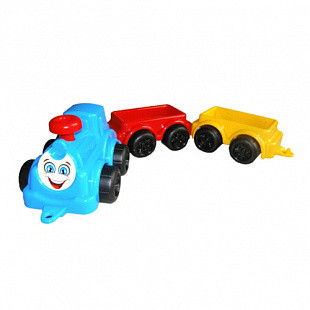 Детская игрушка ТехноК Паровоз с вагончиком Максик 2339 blue
