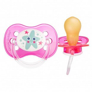 Пустышка круглая латексная Canpol babies Love&Sea 0-6 мес. (22/606) pink