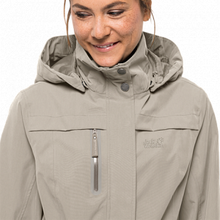 Пальто женское Jack Wolfskin Kimberley Coat dusty grey