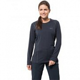 Футболка женская Jack Wolfskin Hollow Range Longsleeve Women night blue
