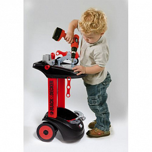 Тележка Smoby с инструментами (батарейки) 500198