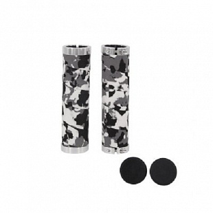 Ручки руля TBS 130 мм HL-G215B 2 грипстопа Green Camouflage