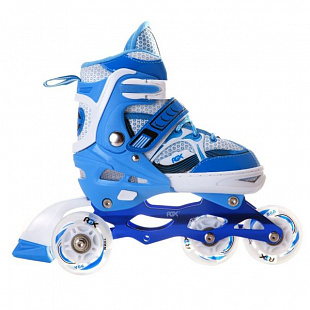 Раздвижные роликовые коньки RGX Sonic Blue (светящиеся колеса)