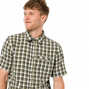 Рубашка мужская Jack Wolfskin Napo River Shirt dark moss checks