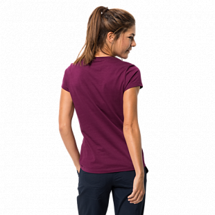 Футболка женская Jack Wolfskin Essential T Women wild berry