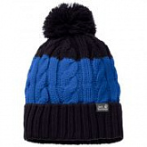 Шапка детская Jack Wolfskin Stormlock Pompom Beanie Kids coastal blue