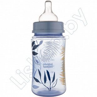 Антиколиковая бутылочка для кормления Canpol babies EasyStart Gold с широким горлышком 240 мл 3 мес. + (35/240_blu)