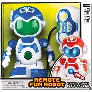 Игрушка Keenway Робот синий + пульт управления: свет, движется 13408