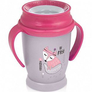 Поильник-непроливайка Lovi 360° Indian Summer 250мл 12м+ 1/591new Grey/Pink