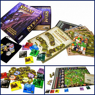 Настольная игра Hobby World Steam. Железнодорожный магнат 1305