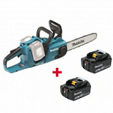 Аккумуляторная цепная пила Makita DUC303Z + 2 аккумулятора 5 Ач BL1850B DUC303ZBL1850B