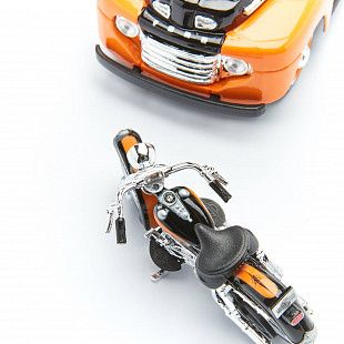 Масштабная модель автомобиля Maisto HD Форд F-1 Пикап (1948) с мотоциклом (32180) orange