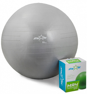 Мяч гимнастический, для фитнеса (фитбол) Starfit GB-101 85 см grey, антивзрыв