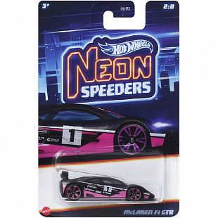 Машинка Hot Wheels Neon Speeders McLaren F1 GTR 2/8 (HLH72 HRW76)