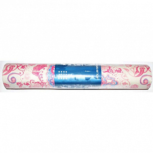 Гимнастический коврик для йоги, фитнеса Zez Sport YMP-6P white/pink
