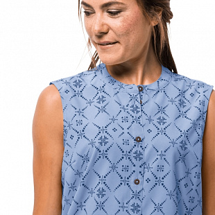 Рубашка женская Jack Wolfskin Sonora Maori Sleeveless W shirt blue all over