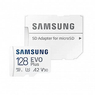 Карта памяти Samsung EVO Plus 2021 microSDXC 128GB (с адаптером)