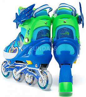 Роликовые коньки Sundays set blue PW-153B-5D