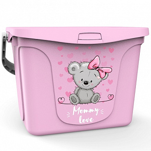 Емкость для игрушек Berossi Mommy love 6 л light pink