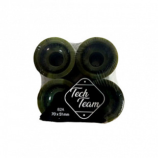 Набор колес для скейтборда Tech Team 70*51 мм 82а NN004259 dark green