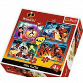 Пазл Trefl Дисней Суперсемейка 2 4в1 34306