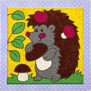 Песочная фреска Десятое Королевство Запасливый ёжик 01998