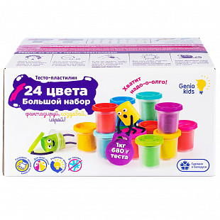 Набор для лепки Genio Kids Тесто-пластилин 24 баночки TA1097