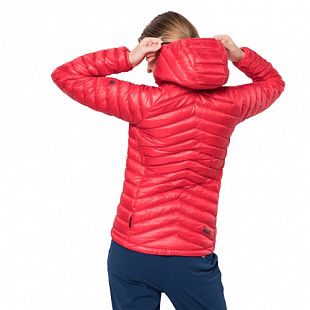 Ветрозащитная утепленная куртка женская Jack Wolfskin Mountain Down Jkt W tulip red