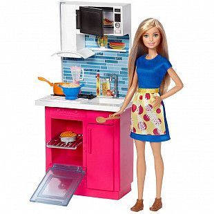 Кукла Barbie с набором мебели DVX51 DVX54