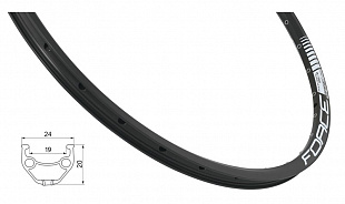 Обод Force Basic Disk 559x19 26" 70237 black