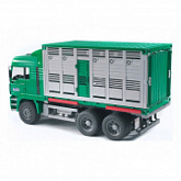 Игрушка Bruder Фургон MAN для перевозки животных с коровой (подходит модуль со звуком и светом "H") 02-749