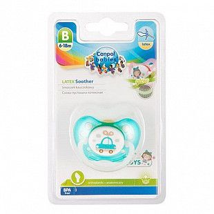 Пустышка Canpol babies Toys Латексная Ортодонтическая 6-18 мес. (23/260) blue