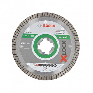 Алмазный круг по керамике Bosch 125х22 мм Turbo X-LOCK Best for Ceramic Extraclean 2608615132