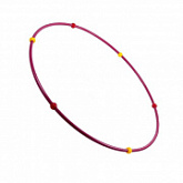 Обруч гимнастический с шариками Alpha Caprice D=900 мм 900 гр 10 шт purple