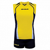 Женская волейбольная форма Givova Bagher Kitv04 yellow/blue