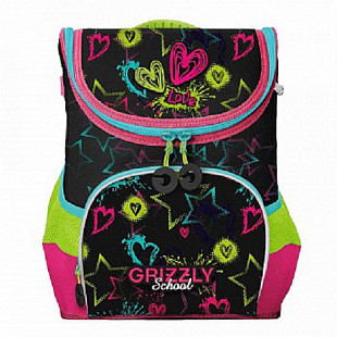 Рюкзак школьный GRIZZLY RAn-082-1 /2 black/honeysuckle