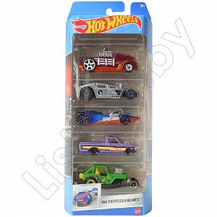 Набор машинок Hot Wheels Exposed Engines 5 шт. (1806 HLY79)