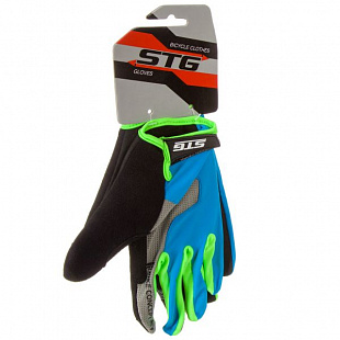 Велоперчатки STG AL-05-1871 Х98254 blue/grey/black