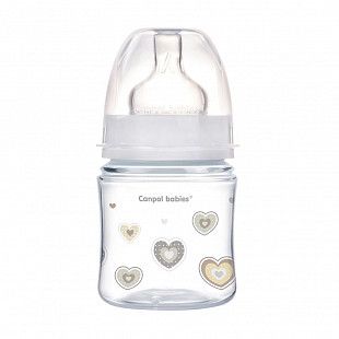 Антиколиковая бутылочка для кормления Canpol babies Easystart NEWBORN BABY с широким горлышком 120 мл., 0+ мес. (35/216_bei) beige