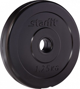 Диск пластиковый Starfit BB-203 (1,25 кг) black