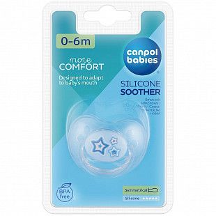 Пустышка Canpol babies Newborn Baby Силиконовая Симметричная 0-6 мес. (22/580_blu) blue