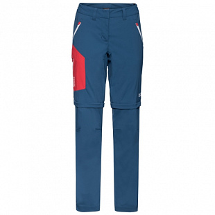 Брюки с молнией женские Jack Wolfskin Overland Zip Away W indigo blue